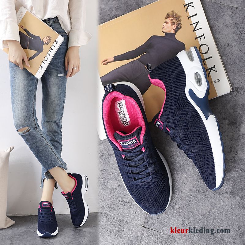 Dames Platform Schoenen Sport Sportschoenen Vrouwen 2018 Herfst Student Plateauzool Sleehak Rood Zwart