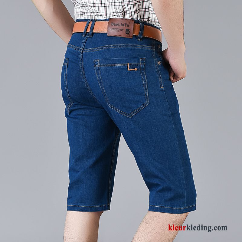 Denim Korte Broek Donkerblauw Mannelijk Heren Casual Zomer Trend