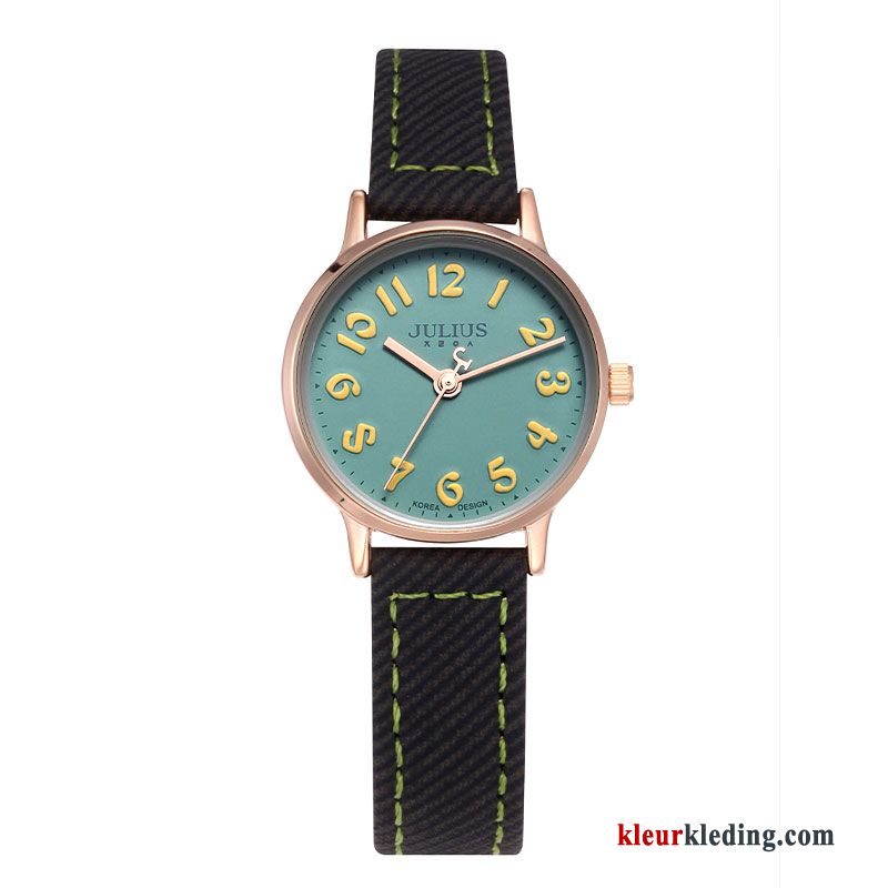 Horloge Groen Dames Riem Mode Trend Mini Eenvoudig